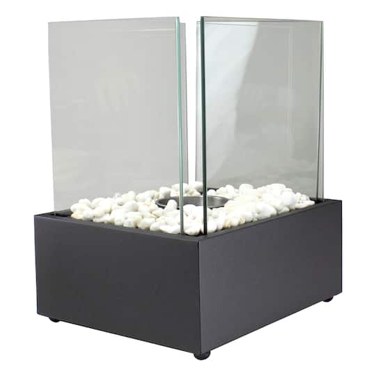 11.5" Bio Ethanol Ventless Portable Tabletop Fireplace with Flame Guard